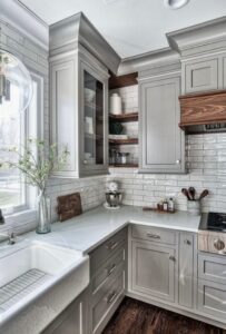 Refinished kitchen cabinets