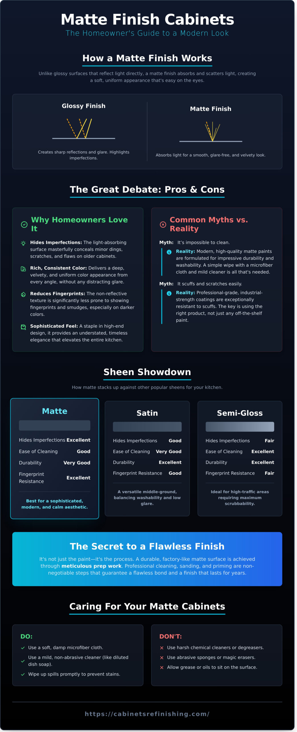 Matte Finish Cabinet Painting: The Ultimate Guide for Homeowners - Infographic