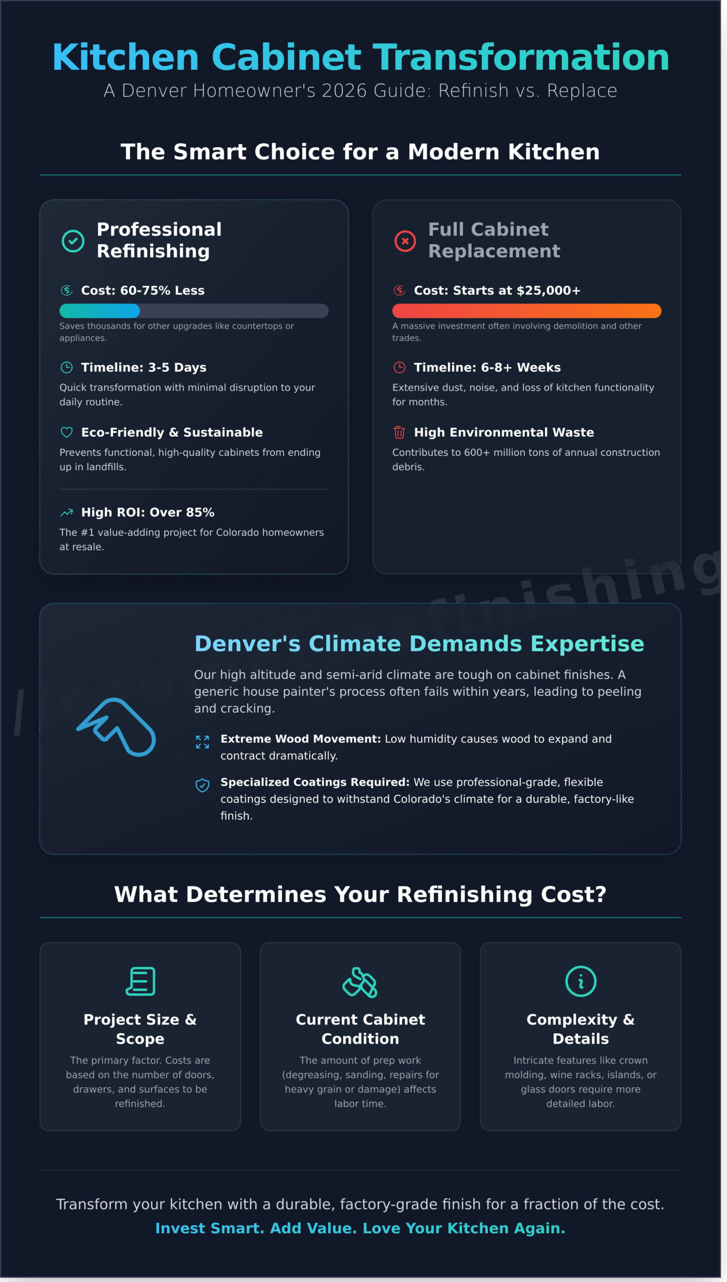 Average Cost to Have Kitchen Cabinets Painted in Denver: 2026 Price Guide
