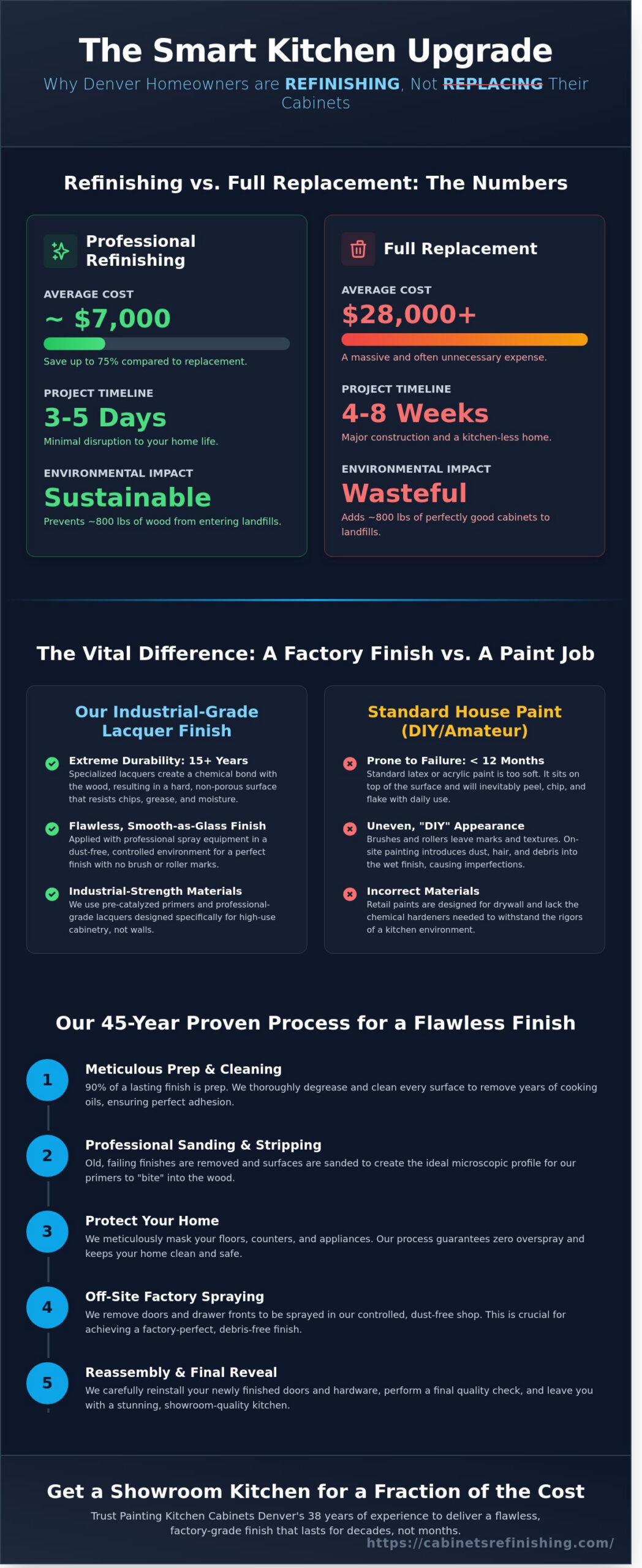 Cabinet Door Refinishing Denver: Professional Factory-Like Finishes for Your Kitchen