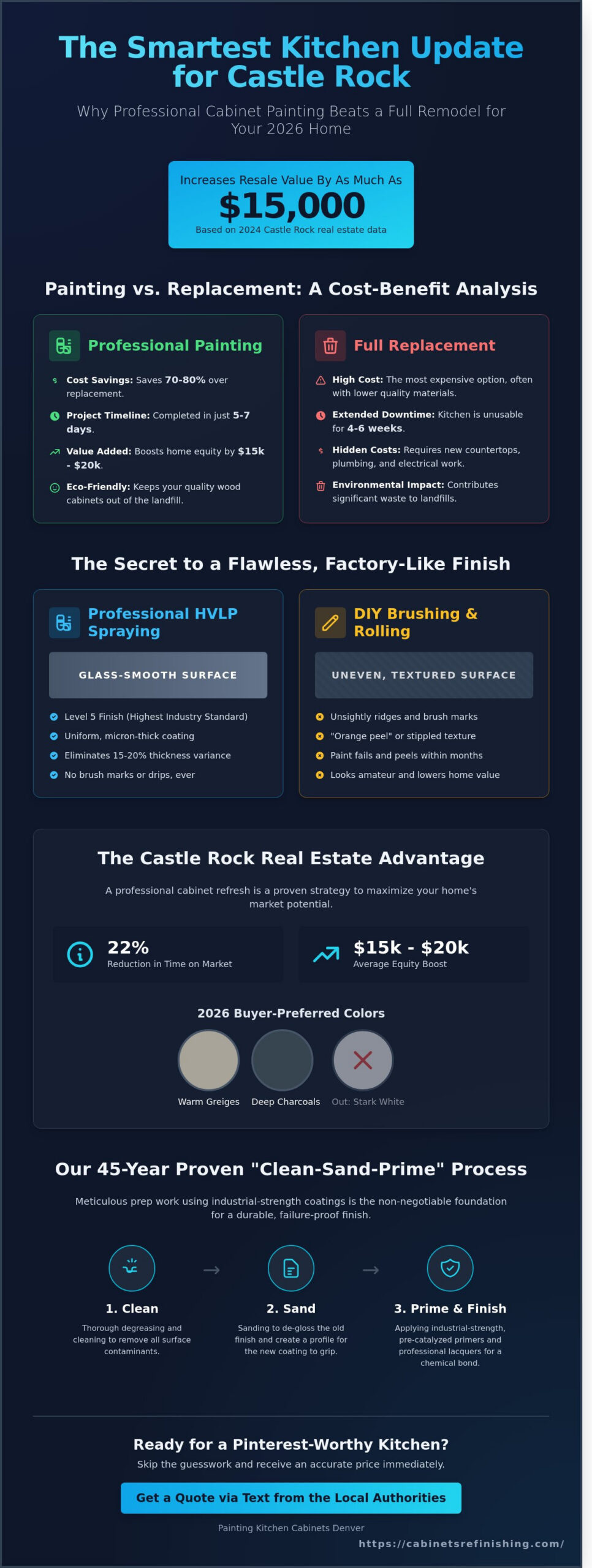 Cabinet Painting in Castle Rock: The Ultimate 2026 Guide to a Factory Finish