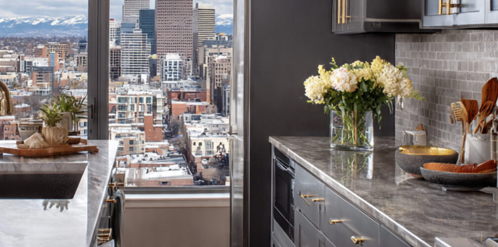 Cabinet painting Denver with a factory finish