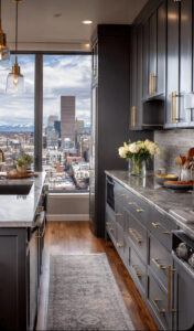 Cabinet painting Denver with a factory finish