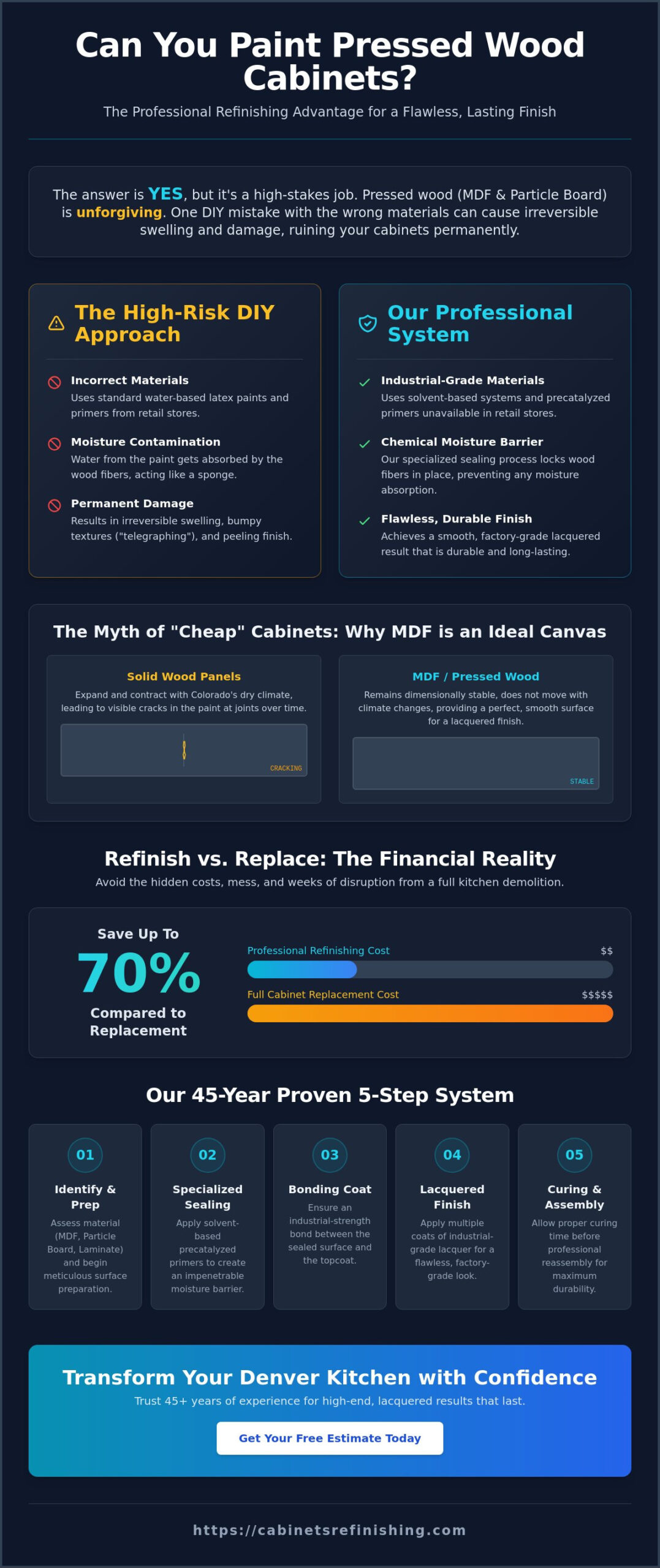 Can You Paint Pressed Wood Cabinets? Professional Refinishing in Denver