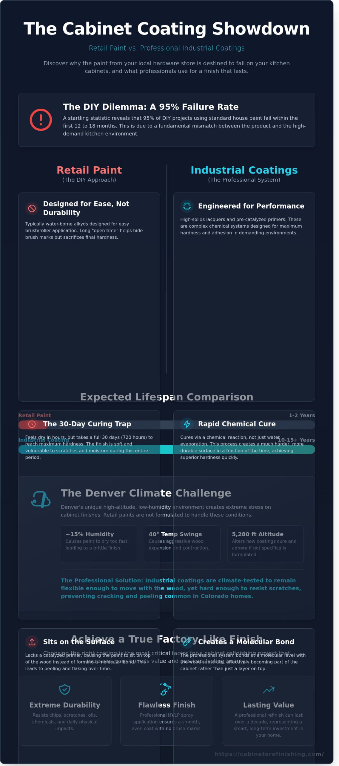 Durable Paint for Kitchen Cabinets in Denver: Professional vs. DIY Coatings
