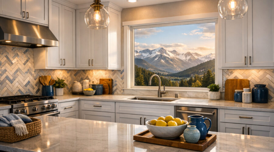 Kitchen cabinet painting in Colorado