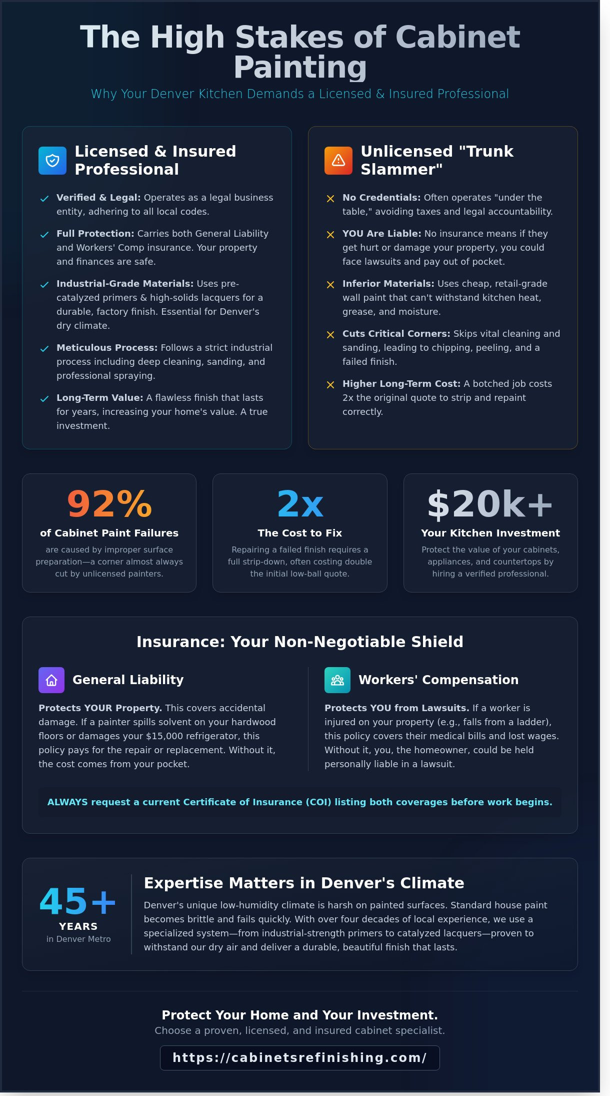 Licensed and Insured Cabinet Painters in Denver: Why It Matters for Your Home