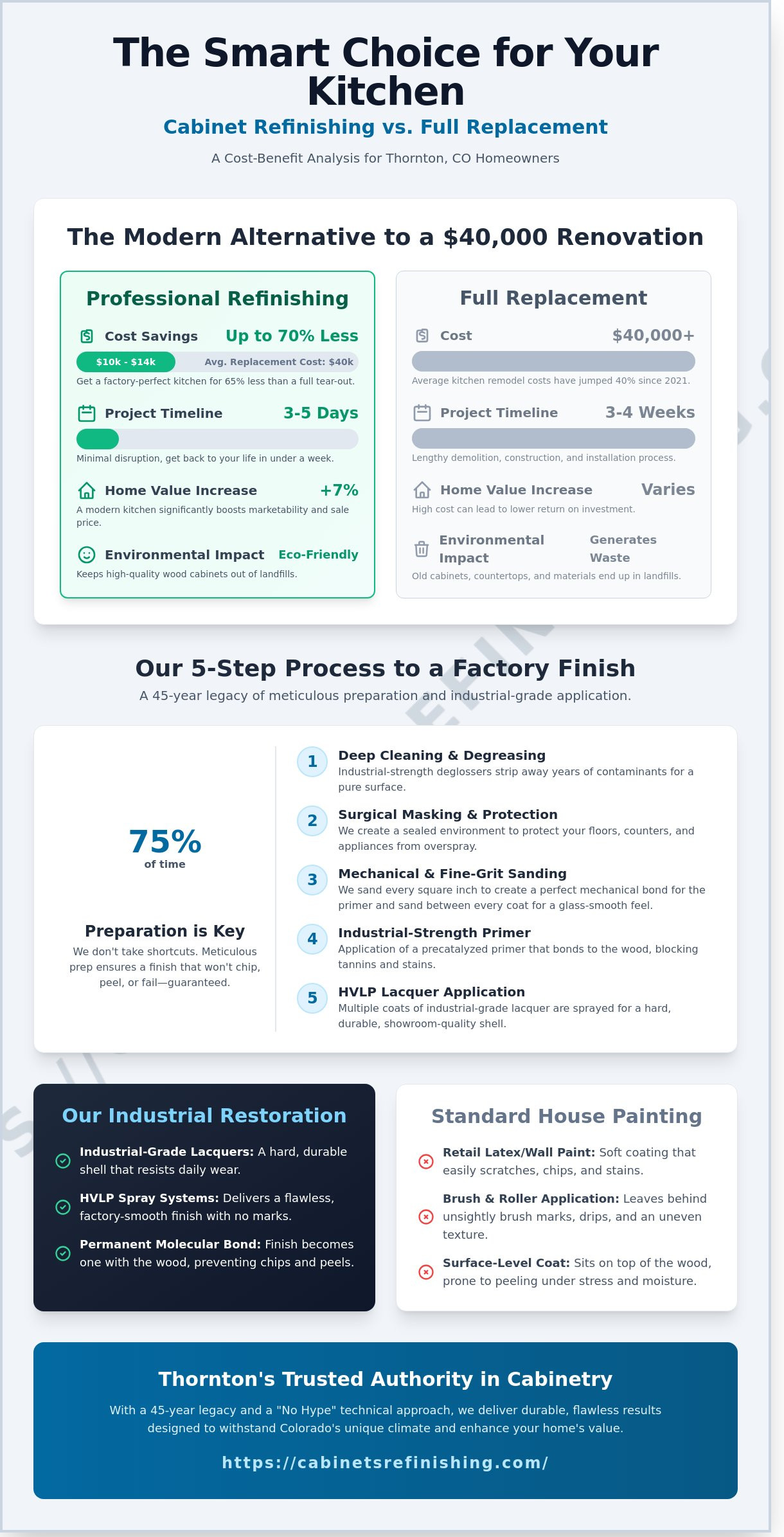 Professional Kitchen Cabinet Services in Thornton, CO: Refinishing vs. Replacing