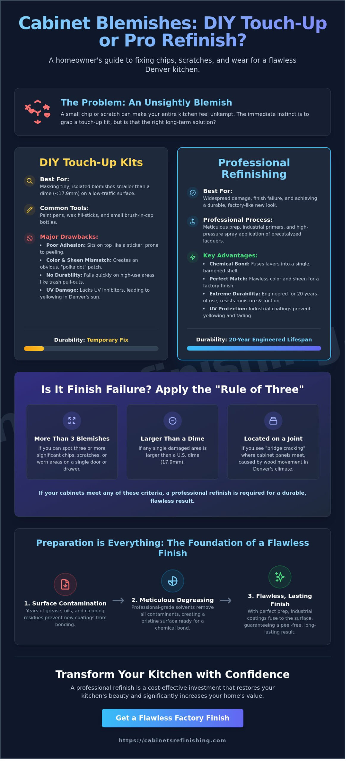 Touch Up Paint for Kitchen Cabinets: When to DIY vs. Professional Refinishing in Denver