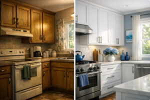 cabinet refinishing company with spray finish expertise