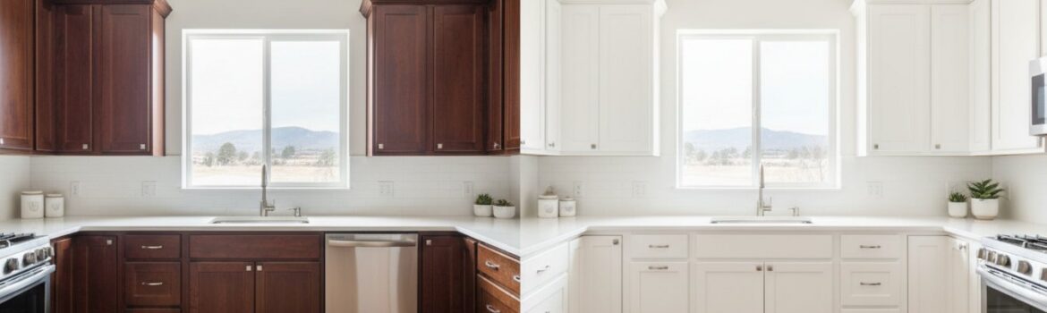 Painting Dark Wood Cabinets White in Denver: The Professional Guide to a Factory Finish