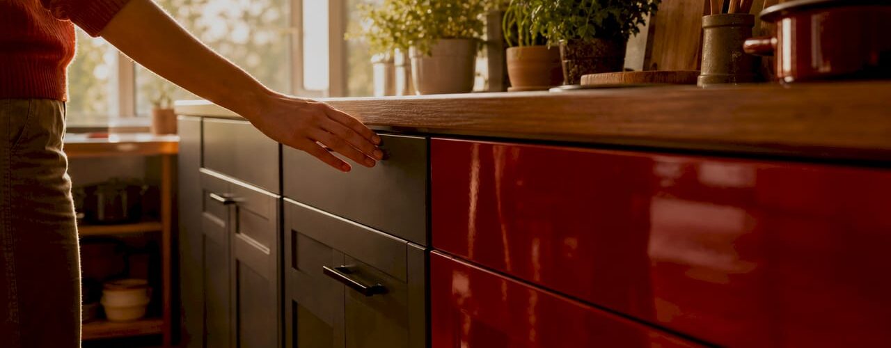 Comparison of matte and gloss kitchen cabinet finishes