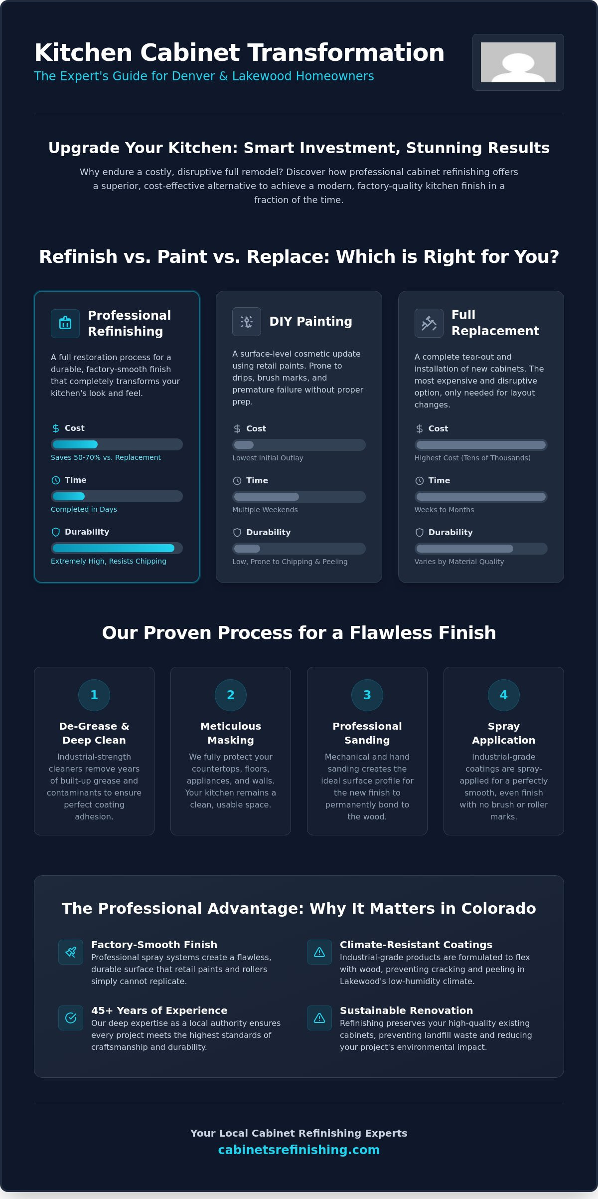 Kitchen Cabinet Refinishing in Lakewood, CO: The Ultimate Guide to a Factory Finish