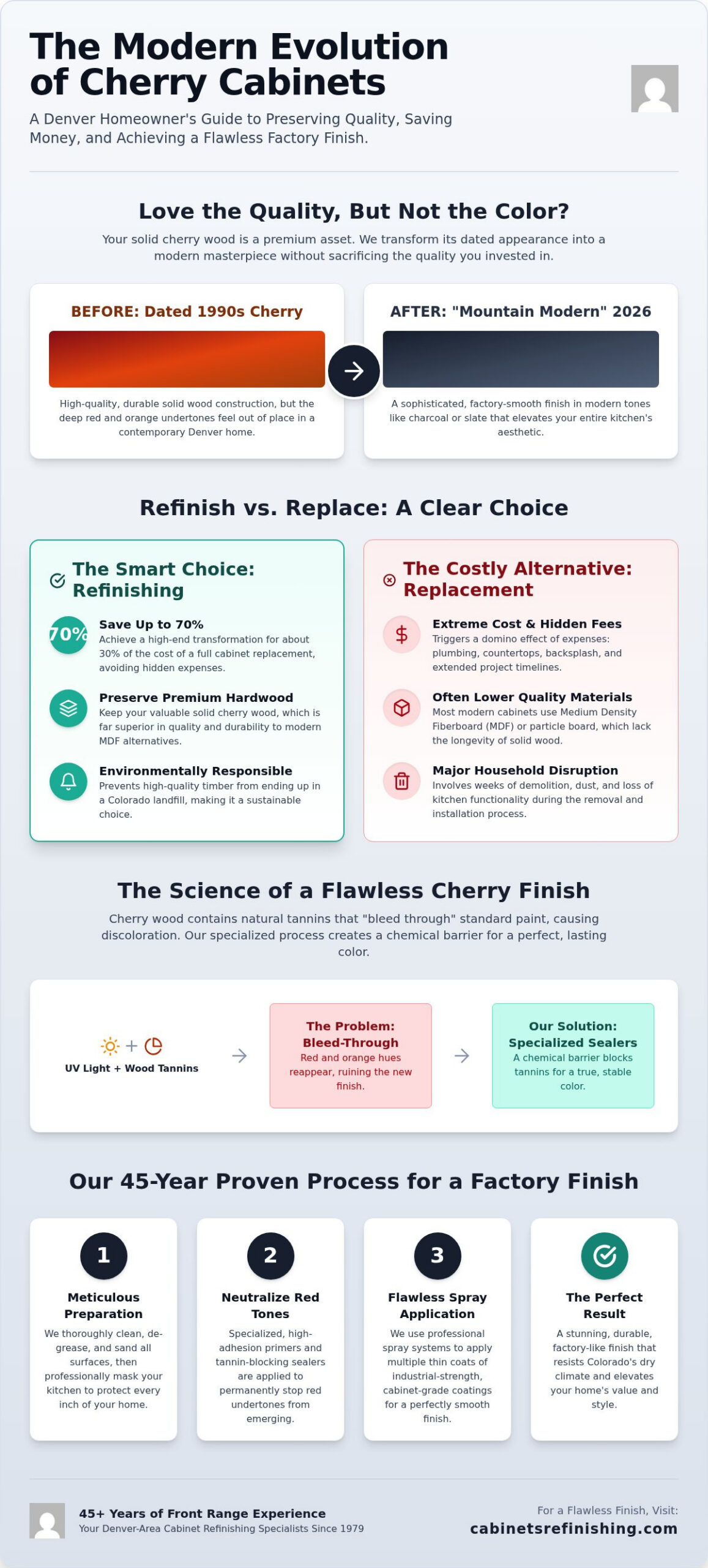 Refinishing Cherry Cabinets in Denver: The 2026 Professional Guide to Wood Restoration