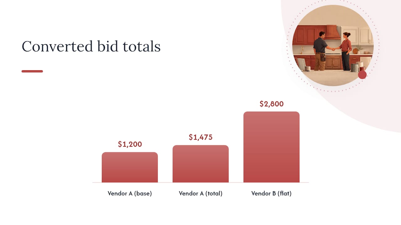 Converting bids to a common unit — overview diagram