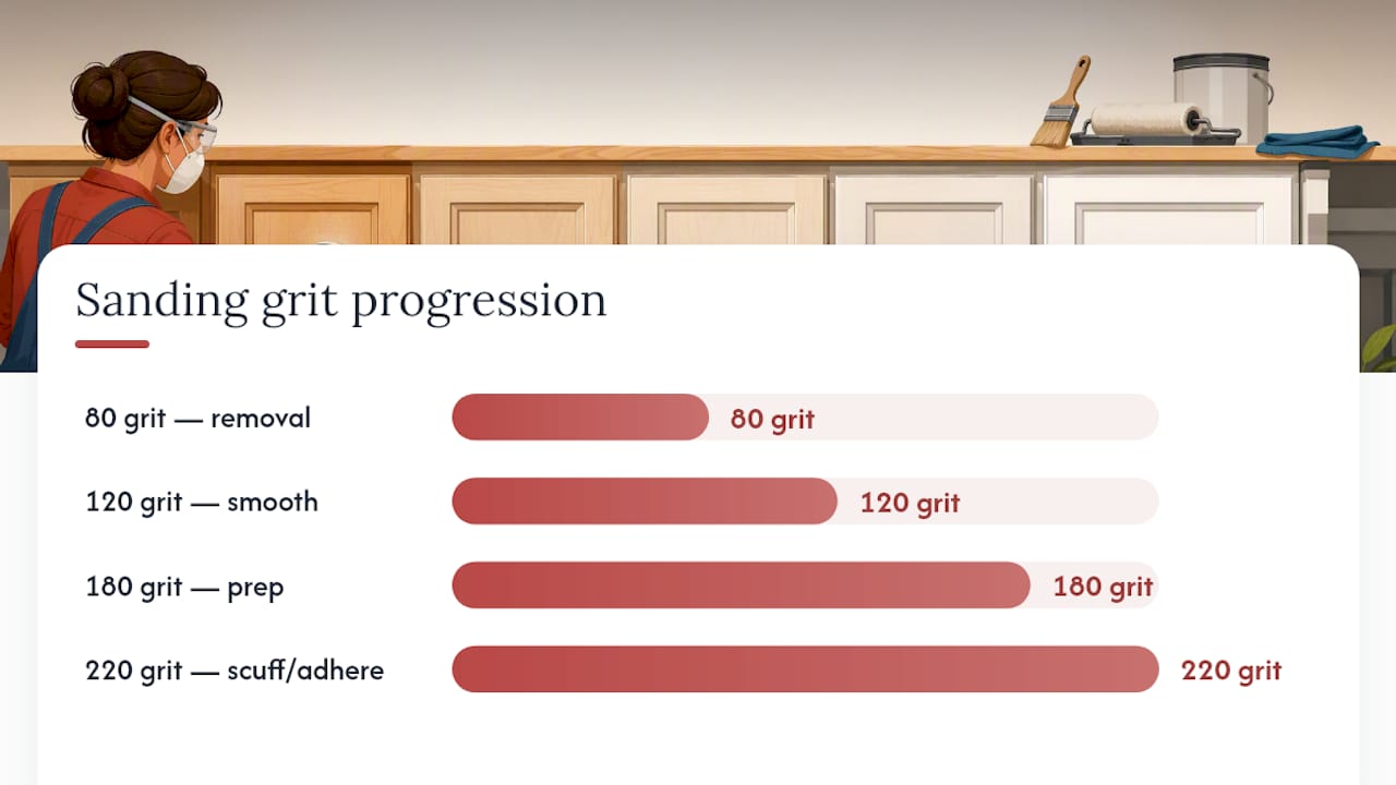 Sanding grit progression for maple cabinets