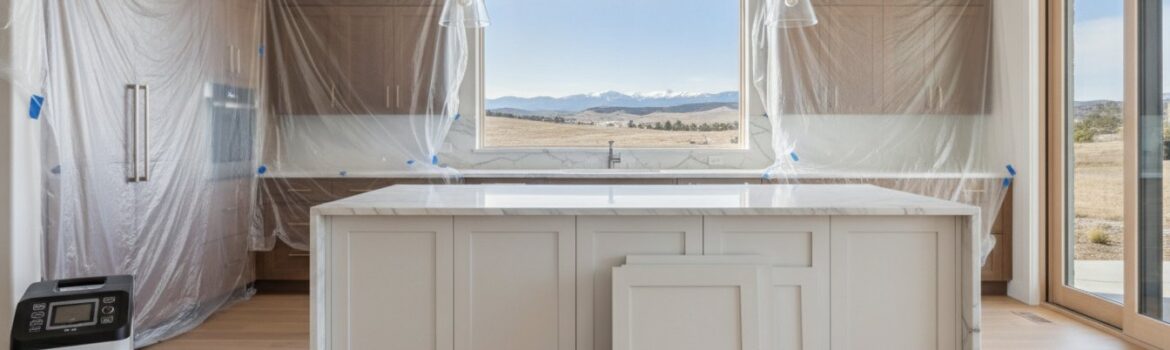 factory finish cabinet painting for people with allergies - no fumes