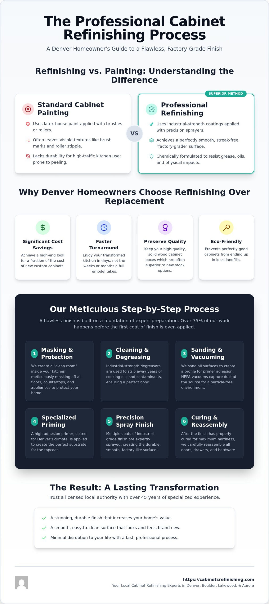 Cabinet Refinishing Process Denver: The Professional Path to a Factory Finish