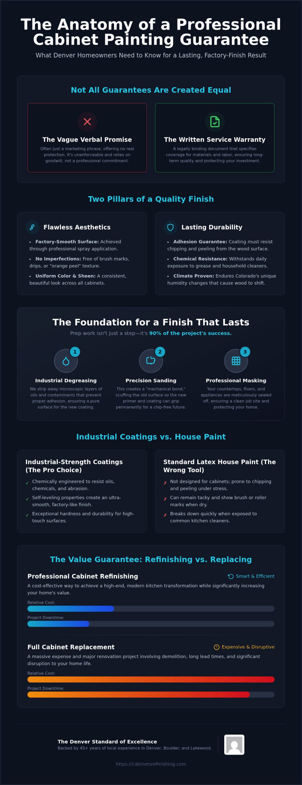 Cabinet Painting Satisfaction Guarantee: What Denver Homeowners Must Know