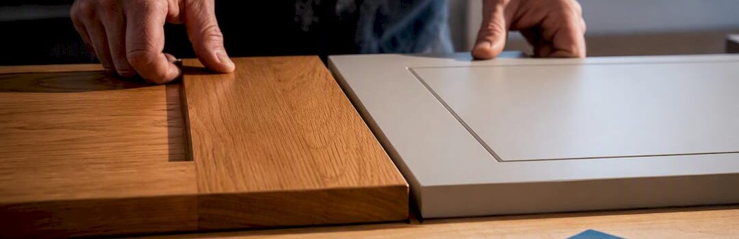 Veneer and laminate cabinet surfaces compared