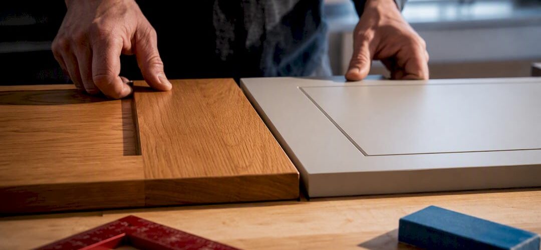 Veneer and laminate cabinet surfaces compared