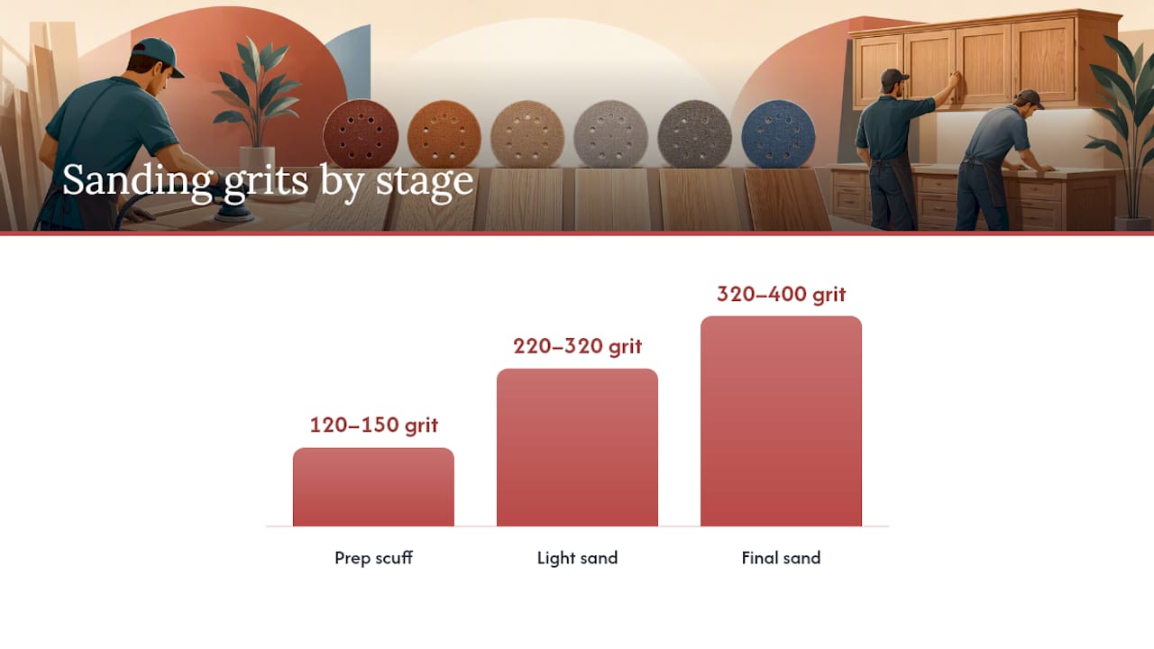 How to Fill Oak Cabinet Grain, Step by Step — overview diagram