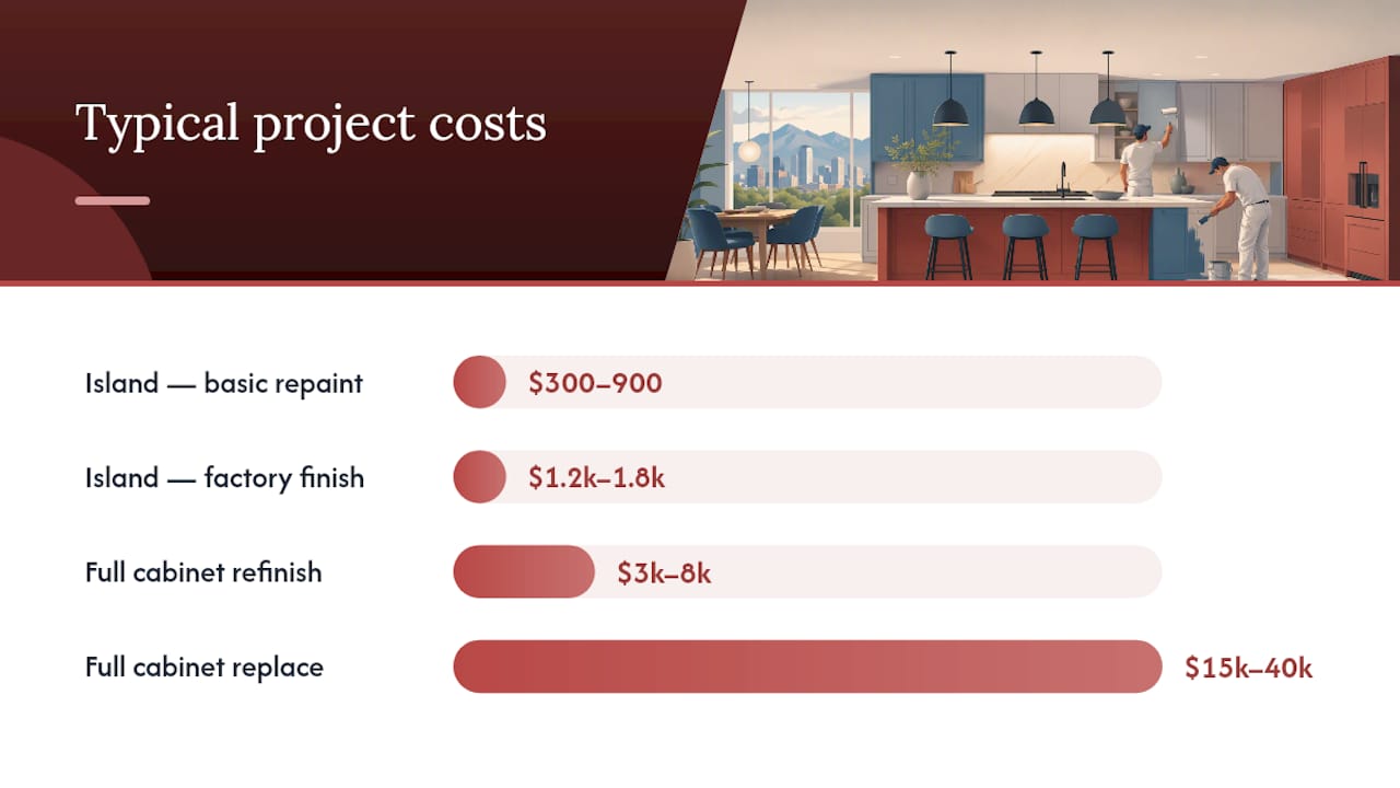 Should You Paint the Island, Refinish the Cabinets, or Replace Everything? — overview diagram