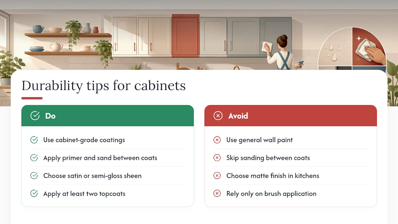 Durable Paint Types That Hold Up in a Kitchen — overview diagram