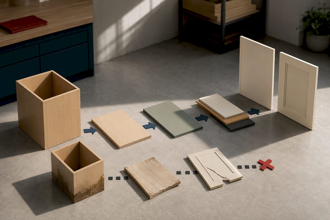 Refinishing paths for sound cabinet boxes