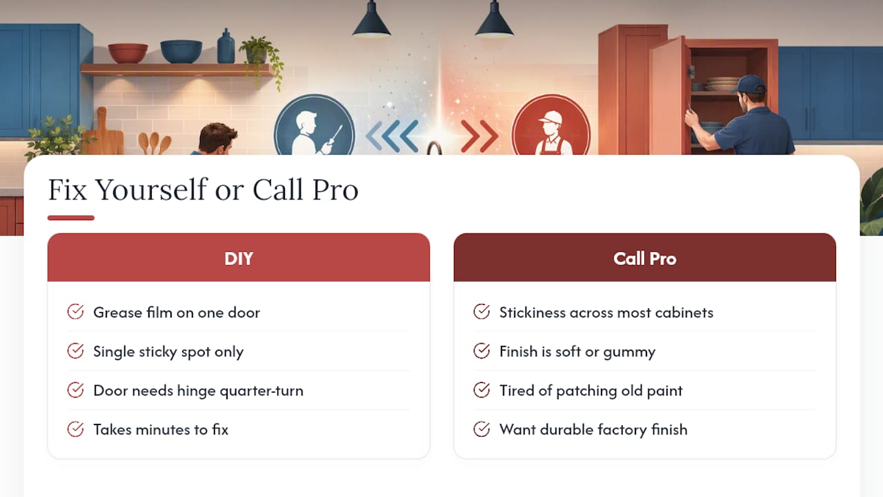 When to Fix It Yourself vs. When to Call In a Pro — overview diagram