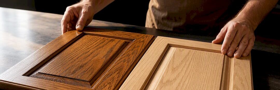 Comparing white and red oak cabinet finishes