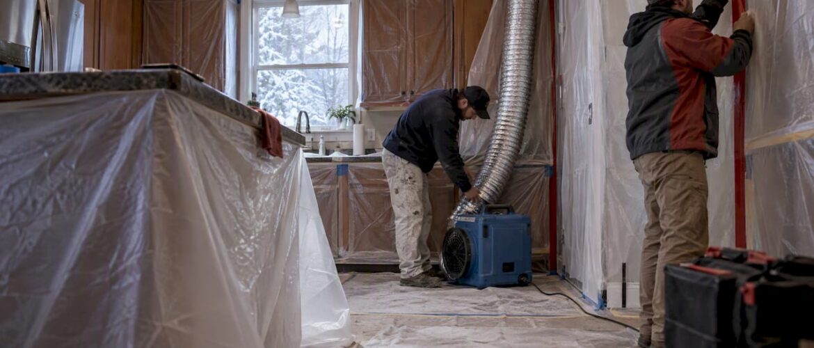 Sealed Denver kitchen prepared for winter refinishing